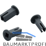 Hoppe Aufsteckh�lsen-Set f�r WC-Stifte, Kunststoff schwarz