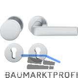 FSB Feuerschutz Wechselgarnitur 76 1267 AGL �NORM PZ, links, Edelstahl matt