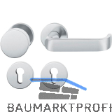 FSB Feuerschutz Wechselgarnitur 79 1268 AGL DIN PZ, links, Edelstahl matt