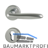 HOPPE Dr�ckergarnitur VERONA auf Rosette PZ, 37 - 47, Edelstahl-Effekt