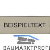 Beschriftungsschild mit Gravur, Kunststoff hellbeige/Schrift schwarz