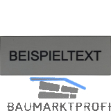 Beschriftungsschild mit Gravur, Kunststoff edelstahl geb�rstet/Schrift schwarz