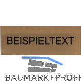 Beschriftungsschild mit Gravur, Kunststoff goldfarbig/Schrift schwarz