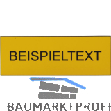 Beschriftungsschild mit Gravur, Kunststoff gelb/Schrift schwarz