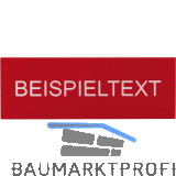 Beschriftungsschild mit Gravur, Kunststoff rot/Schrift wei�