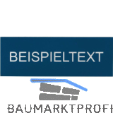 Beschriftungsschild mit Gravur, Kunststoff blau/Schrift wei�