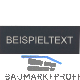 Beschriftungsschild mit Gravur, Kunststoff basaltgrau/Schrift wei�