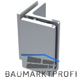 Winkelverbinder 485E53 90� Glas-Glas, Messing verchromt poliert