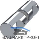 Duscht�rknopf rund, 25 mm, Aluminium verchromt poliert