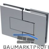 Duscht�rband 8505N Polymer 180� Glas-Glas mit 90� Feststellung,Messing verchromt