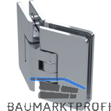 Duscht�rband 8507R 135� Glas-Glas mit 90� Feststellung,Messing verchromt poliert