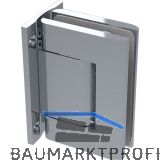 Duscht�rband/Hydraulikband 8010BTJC 90� Glas-Wand, Aluminium silberf�rbig