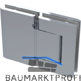 Duscht�rband/Hydraulikband 8015BTJC 180� Glas-Glas, Aluminium silberf�rbig