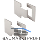 Abdeckkappenpaar zu Duscht�rband 8015BTJC,Aluminium Edelstahl satiniert