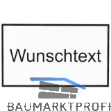 Leerschild inkl. zweizeiligem Text, Kunststoff wei�/schwarz