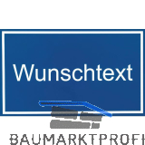 Leerschild inkl. zweizeiligem Text, Kunststoff blau/wei�