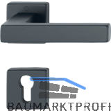 HOPPE Dr�ckergarnitur AUSTIN - auf Rosette PZ, TS 52-57 mm, Aluminium schwarz