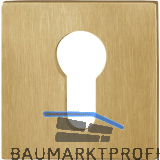 HOPPE Zylinderrosette flach mit St�tznocken, eckig, Edelstahl messingfarben matt