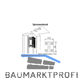 MACO Sprossenband f�r Sprossenrahmen, links, Kunststoff wei� (11473)