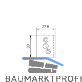 MACO Sprossenkupplung z. Aufschrauben f. Sprossenkreuz, Kunststoff dunkelbraun