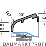 GUTMANN Fl�gelabdeckprofil FP 6257, L=6000 mm, Aluminium silber eloxiert