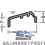 GUTMANN Fl�gelabdeckprofil FP 26/34, L=6000 mm, Aluminium wei� RAL 9016