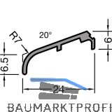 GUTMANN Fl�gelabdeckprofil FP 8532, L=6000 mm, Alu mittelbronze eloxiert (G214)