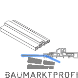 T�rschwelle TRANSIT 58 -76, 5000 mm, H�he 24 mm, Aluminium silber eloxiert
