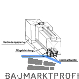 Bodenschwelle TRANSIT 68, 68 x 25 mm, auf Ma� geschnitten, bronze eloxiert