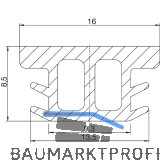 Stulpdichtung S 3117f, Kunststoff silber