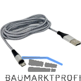 TEDEE Pro Ladekabel magnetisch USB-A/Micro-USB L=2 m Nylon grau