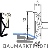 Fl�gelfalzdichtung SP 125, Kunststoff rustikalbraun