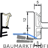 Fl�gelfalzdichtung SP 6850, Kunststoff graphitgrau