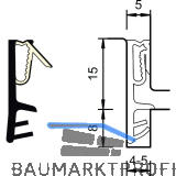 Fl�gelfalzdichtung SP 7715, Kunststoff schwarz