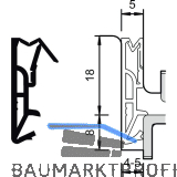 Haust�rdichtung DS 185a, Silikon graphitgrau
