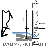 Haust�rdichtung S 6515a, Kunststoff graphitgrau