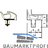 Innent�rdichtung SP 7576, Kurzbund 25 Meter, Kunststoff rustikalbraun