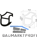Stahlzargendichtung M 2577, Kunststoff grau