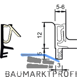 Fl�gelfalzdichtung SP 7603, Kunststoff graphitgrau