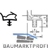 T�ranschlagdichtung S 6615, Kunststoff schwarz