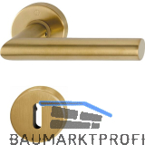 HOPPE Dr�ckergarnitur AMSTERDAM - auf Rosette BB, 37-42, Edelstahl messingfarben