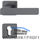 HOPPE Dr�ckergarnitur AUSTIN auf Rosette PZ, TS 37-42 mm, Aluminium sandschwarz