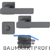 HOPPE Dr�ckergarnitur AUSTIN auf Rosette WC, TS 37-42 mm, Aluminium sandschwarz