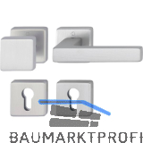 HOPPE Wechselgarnitur AUSTIN feuerhemmend, Aluminium edelstahlfarbig matt