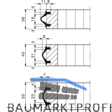 HAWA Kantenschutzprofil 1 Rolle (5 Meter) Gummi EPDM wei� (RAL 9001)
