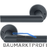 HOPPE Dr�ckerpaar AMSTERDAM MiniLock rechts, Edelstahl schwarz matt