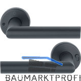 HOPPE Dr�ckerpaar AMSTERDAM MiniLock links, Edelstahl schwarz matt