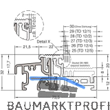 GUTMANN T�rschwelle Weser 74/32 TI L=6000 mm auf Ma� Alu silber eloxiert