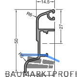 GUTMANN Regenschutzschiene Spree 24 OF L=6000 mm Aluminium wei� RAL 9016