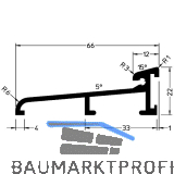 GUTMANN T�rschwelle Weser 66 L=6000 mm auf Ma� 66 x 22 mm Alu silber eloxiert